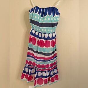 Vineyard Vines preppy colorful strapless mini sundress SZ 0
